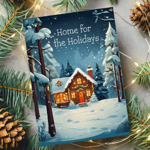 Home for the Holidays Winter Christmas Card 