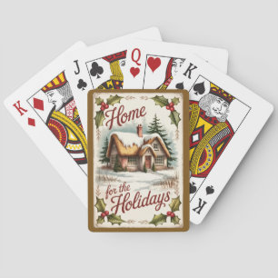 Home for the Holidays Winter House Poker Cards