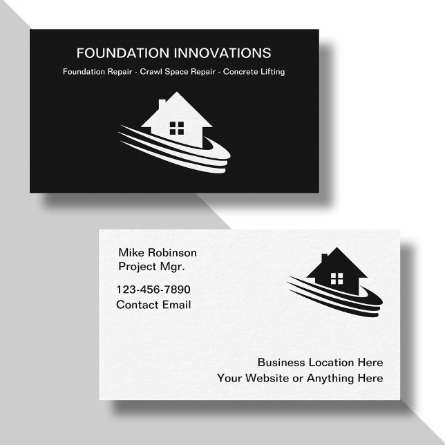 Home Foundations And Repair Business Cards (Creator Uploaded)