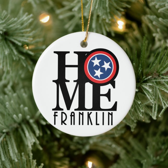 HOME Franklin Tennessee Ceramic Ornament (Tree)