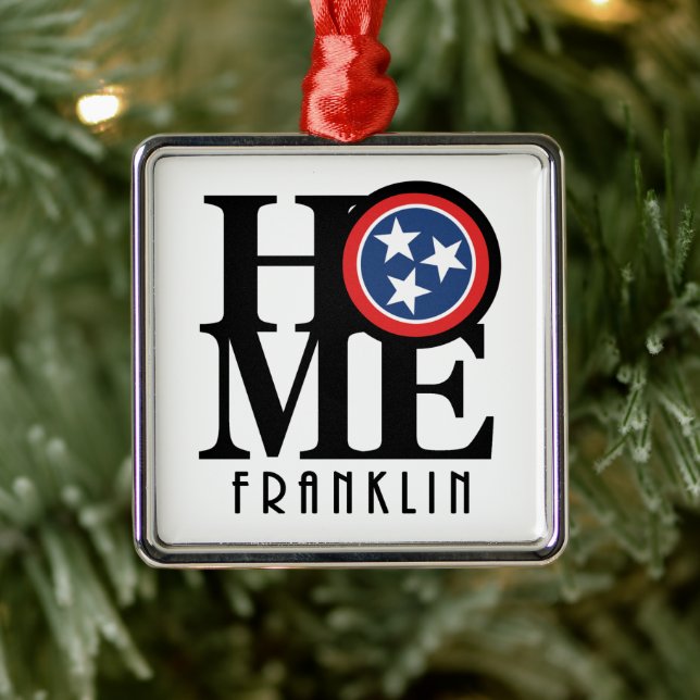 HOME Franklin Tennessee  Metal Ornament (Tree)