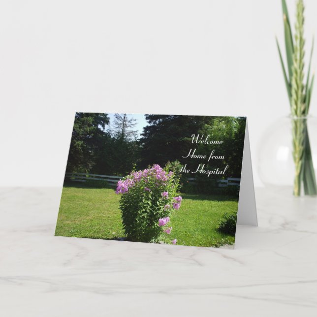 Home from the Hospital-Pink Flowers Card (Front)
