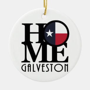 HOME Galveston Texas Ceramic Ornament