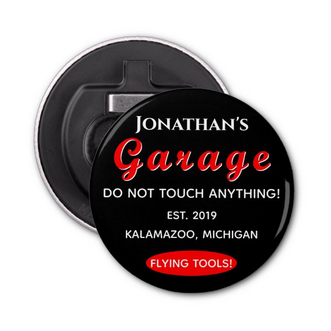 Home Garage Car Mechanic Beer Soda Bottle Opener (Front)