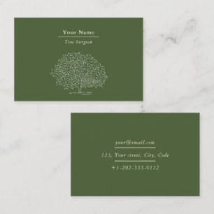 Home gardener, tree surgeon business card