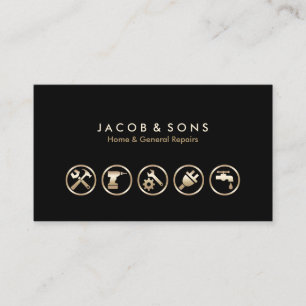 Home General Repairs Gold Icons Business Card