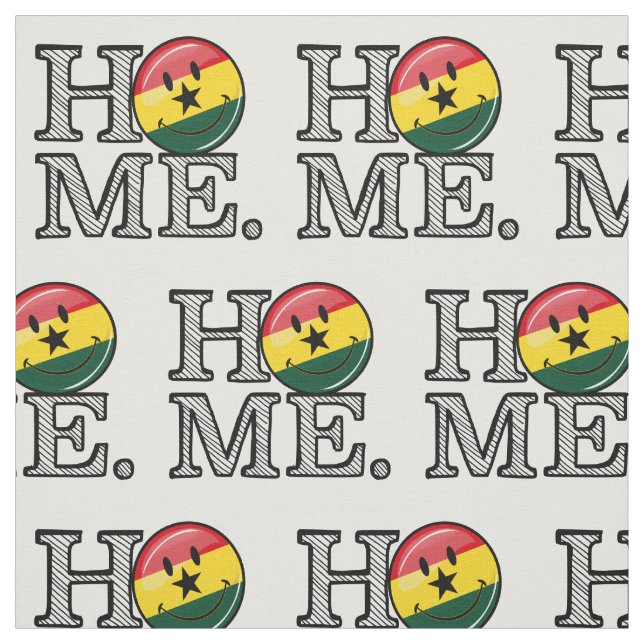 Home Ghana Smiling Flag Housewarming Fabric (Swatch)