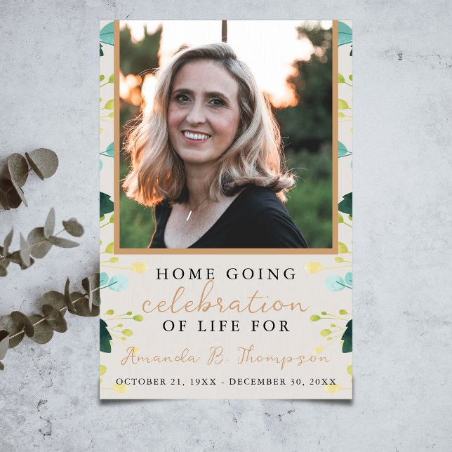 Home Going Celebration of Life Funeral Service Poster (Creator Uploaded)