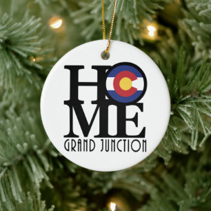 HOME Grand Junction Colorado Ceramic Ornament