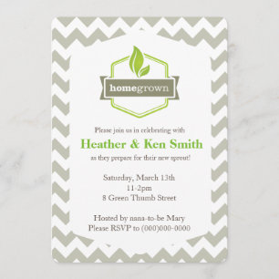 Home Grown Baby Shower Invitation