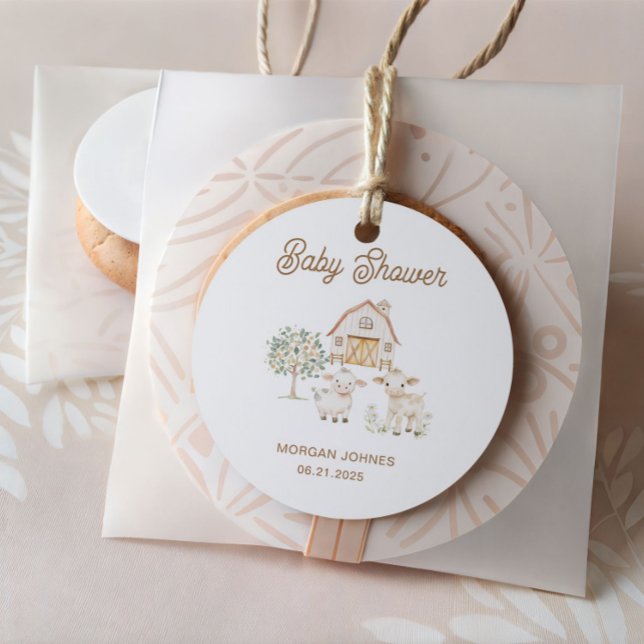 Home Grown Cutie Baby Shower Classic Round Sticker (Creator Uploaded)