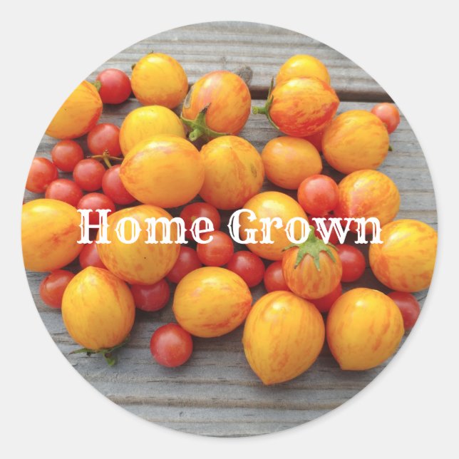 Home Grown Tomatoes Classic Round Sticker (Front)