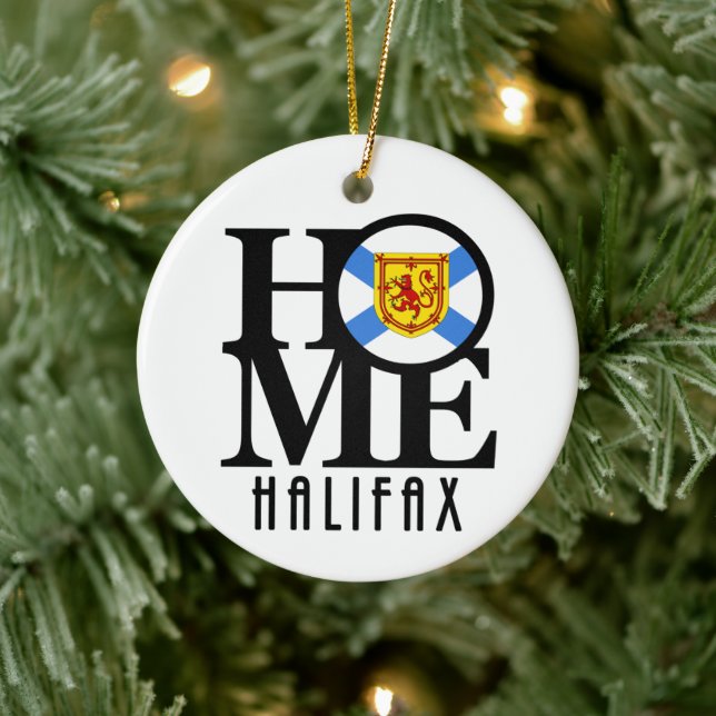 HOME Halifax Nova Scotia Ceramic Ornament (Tree)
