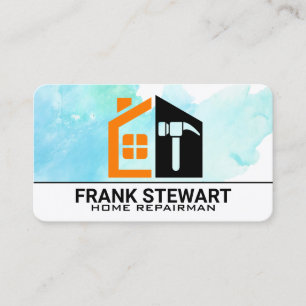 Home Hammer Logo Repairman Business Card