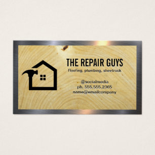 Home Hammer Logo   Wood Grain   Metal