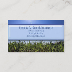 Home Handy Man Lawn Mowing Gardening Maintenance Business Card