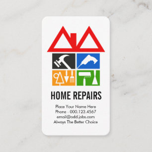 Home Handyman Tools Building Block Business Card