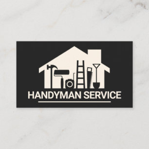 Home Handyman Tools Silhouette  Business Card