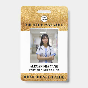 Home Health Aid Logo Photo ID Badge