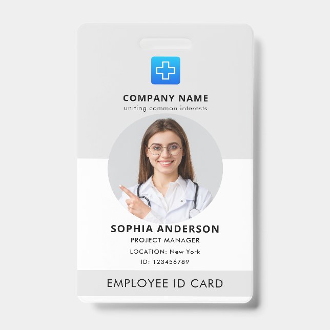 Home Health Aide Certified Nurse Aide Photo ID Bad Badge (Front)