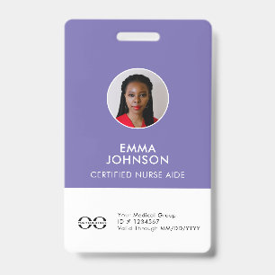 Home Health Aide Certified Nurse Aide Photo ID Badge
