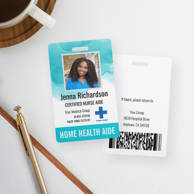 Home Health Aide / Certified Nurse Aide Photo ID ID Badge (Creator Uploaded)