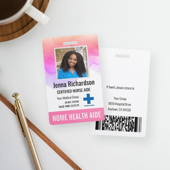 Home Health Aide / Certified Nurse Aide Photo ID ID Badge (Creator Uploaded)
