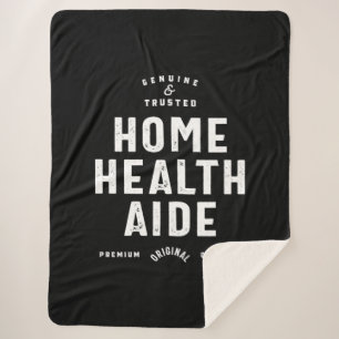 Home Health Aide Job Title Gift Sherpa Blanket
