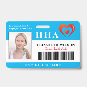 Home Health Aide Medical Photo ID Badge