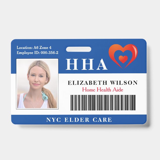 Home Health Aide  | Medical Photo ID Badge (Front)