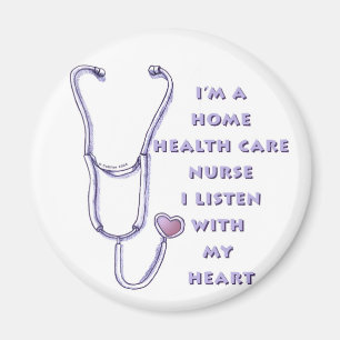 Home Health Care Nurse Heart  Magnet