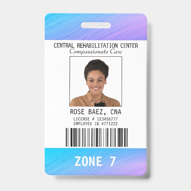  Home Health Colourful Security Photo Name Badge ID Badge (Front)