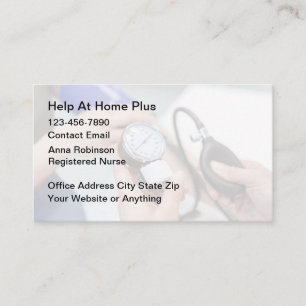 Home Health Medical Nursing Business Card