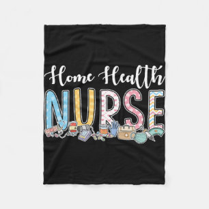 Home Health Nurse Gift Idea Fleece Blanket