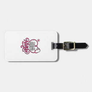 Home Health Nurse Pink Stethoscope Shirt Design_1 Luggage Tag
