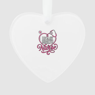 Home Health Nurse Pink Stethoscope Shirt Design_1 Ornament