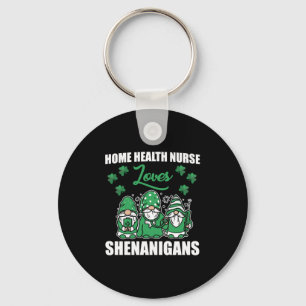 Home Health Nurse St. Patrick's Day Key Ring