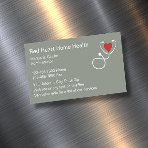 Home Health Nursing Medical Magnetic Business Card