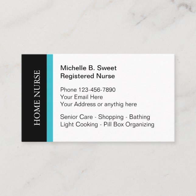 Home Health Senior Care Business Card (Front)