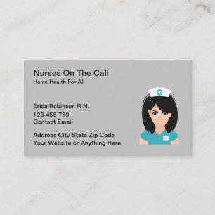 Home Health Visiting Nurses Business Cards 