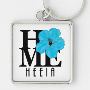 HOME Heeia Blue Hibiscus Key Ring