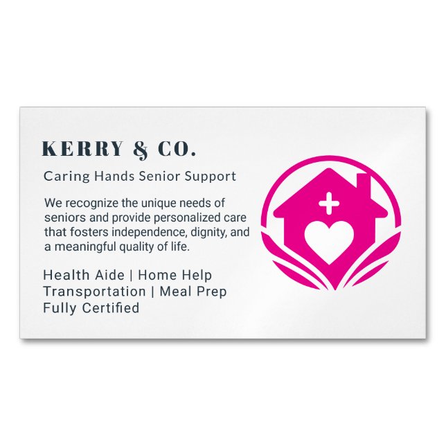 Home Help Business Card – Professional & Caring  (Front)