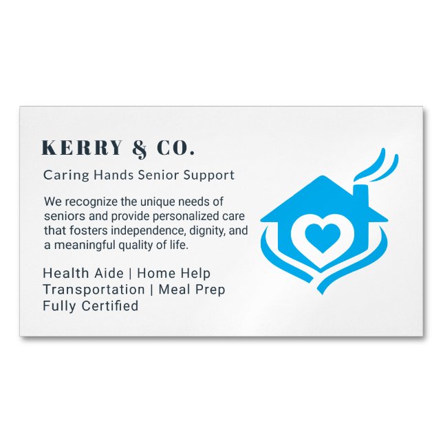 Home Help Business Card – Professional & Caring  (Front)