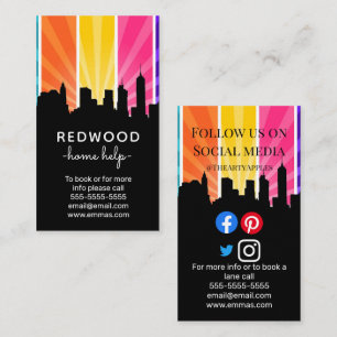 home helper cleaner city worker business card