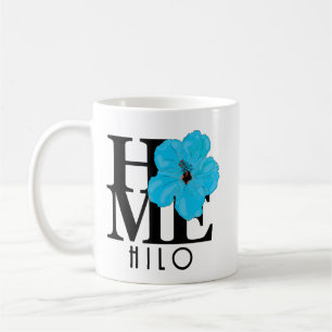 HOME Hilo Hawaii Blue Hibscus 11oz Coffee Mug
