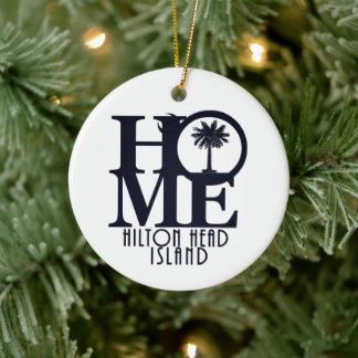 HOME Hilton Head Island  Stone Coaster Ceramic Ornament