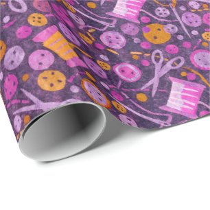 Home Hobby Sewing DIY Paper Collage Pattern Purple
