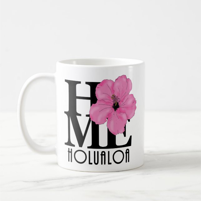 HOME Holualoa Pink 11oz Coffee Mug (Left)