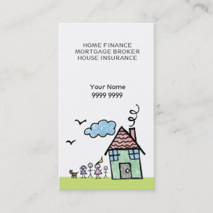 Home House Finance Template Business Card