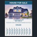 Home House For Sale By Owner Flyer Tear Off Strips<br><div class="desc">Selling or renting out your house or apartment? This custom flyer is perfect for posting on community bulletin boards to help get the word out. This flyer is ready to be customised with your own text and a photo of your home. There's a space to add your own headline, property...</div>